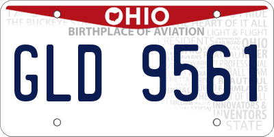 OH license plate GLD9561