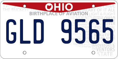 OH license plate GLD9565