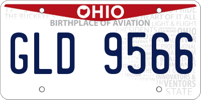 OH license plate GLD9566