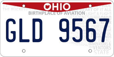 OH license plate GLD9567