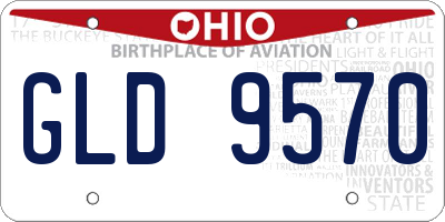OH license plate GLD9570