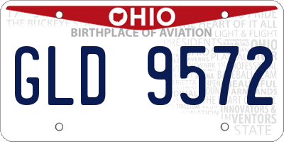 OH license plate GLD9572