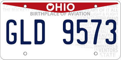 OH license plate GLD9573