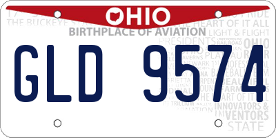 OH license plate GLD9574