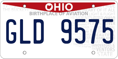 OH license plate GLD9575