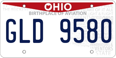 OH license plate GLD9580