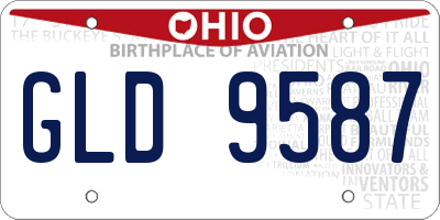 OH license plate GLD9587