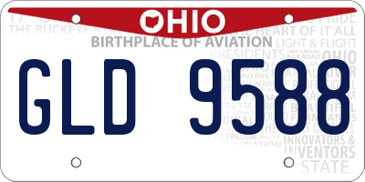 OH license plate GLD9588