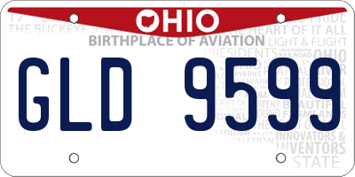 OH license plate GLD9599