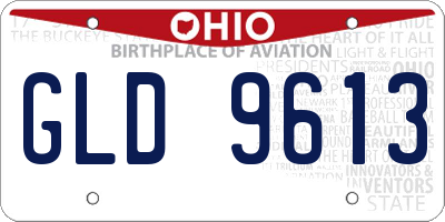 OH license plate GLD9613
