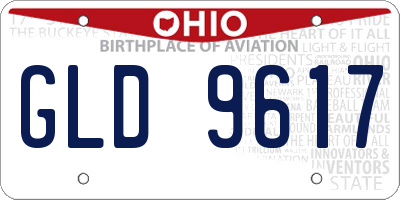 OH license plate GLD9617