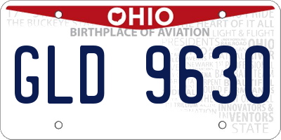 OH license plate GLD9630