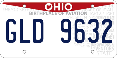 OH license plate GLD9632