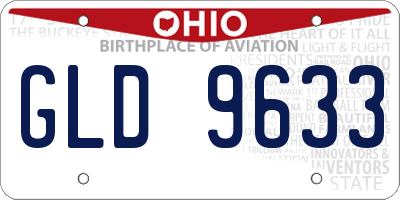 OH license plate GLD9633