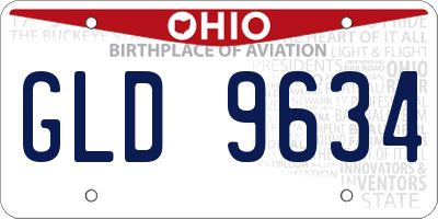 OH license plate GLD9634
