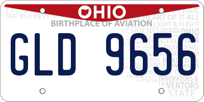 OH license plate GLD9656