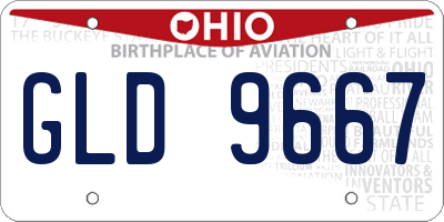 OH license plate GLD9667