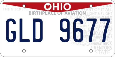 OH license plate GLD9677
