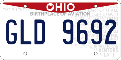 OH license plate GLD9692