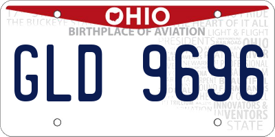 OH license plate GLD9696