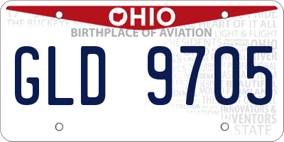 OH license plate GLD9705