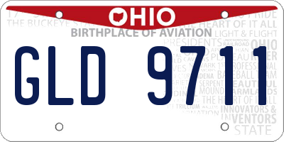 OH license plate GLD9711