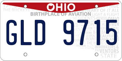 OH license plate GLD9715