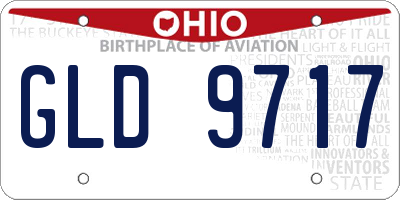 OH license plate GLD9717