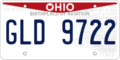 OH license plate GLD9722
