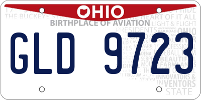 OH license plate GLD9723