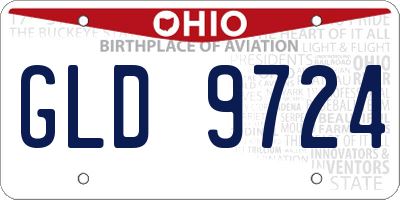 OH license plate GLD9724