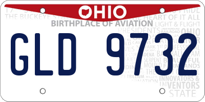 OH license plate GLD9732