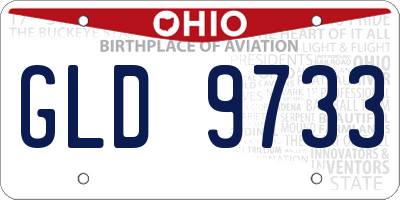 OH license plate GLD9733