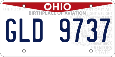 OH license plate GLD9737