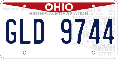 OH license plate GLD9744