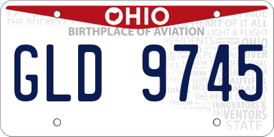 OH license plate GLD9745