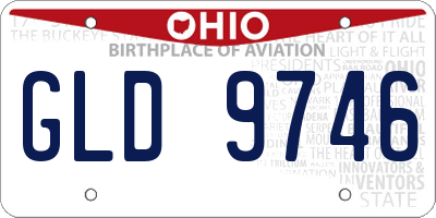 OH license plate GLD9746