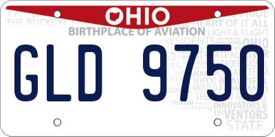 OH license plate GLD9750