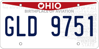 OH license plate GLD9751