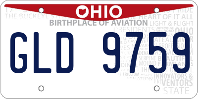 OH license plate GLD9759