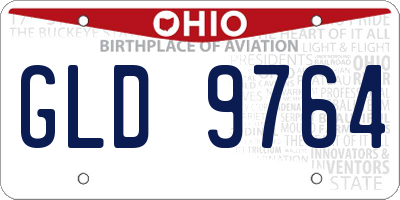 OH license plate GLD9764