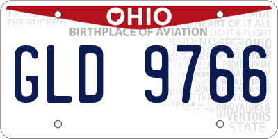OH license plate GLD9766