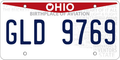 OH license plate GLD9769