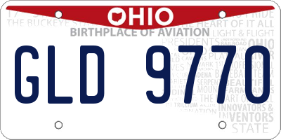 OH license plate GLD9770