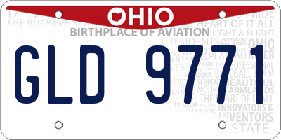 OH license plate GLD9771