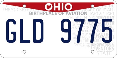 OH license plate GLD9775