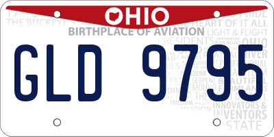 OH license plate GLD9795