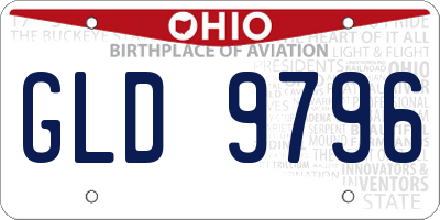 OH license plate GLD9796