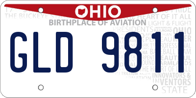 OH license plate GLD9811