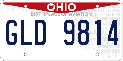 OH license plate GLD9814